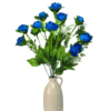 Bold blue artificial flowers bouquet at 70% OFF