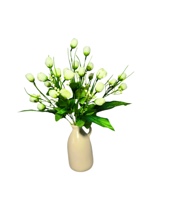 Premium artificial flowers in white for spiritual decor 70% OFF