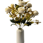 Ivory Artificial Flowers – Elegant Faux Roses for Home & Gifting