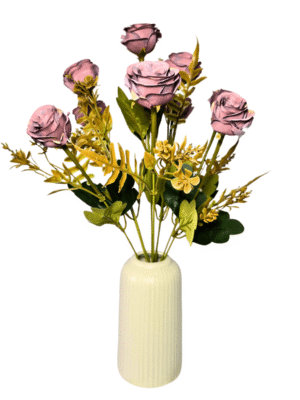 Mauve artificial flowers bunch for elegant decor – 70% OFF