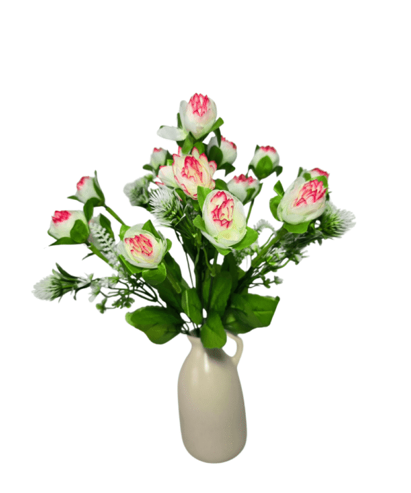 Elegant white pink artificial flowers 70% OFF bouquet