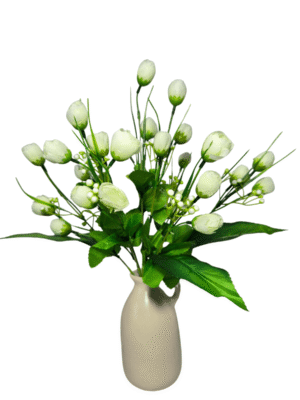 Elegant white artificial flowers bunch 70% OFF for gifting
