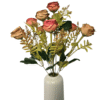Premium orange-brown artificial flowers for pooja room