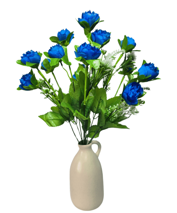 Lifelike artificial flowers bunch – blue roses 70% OFF