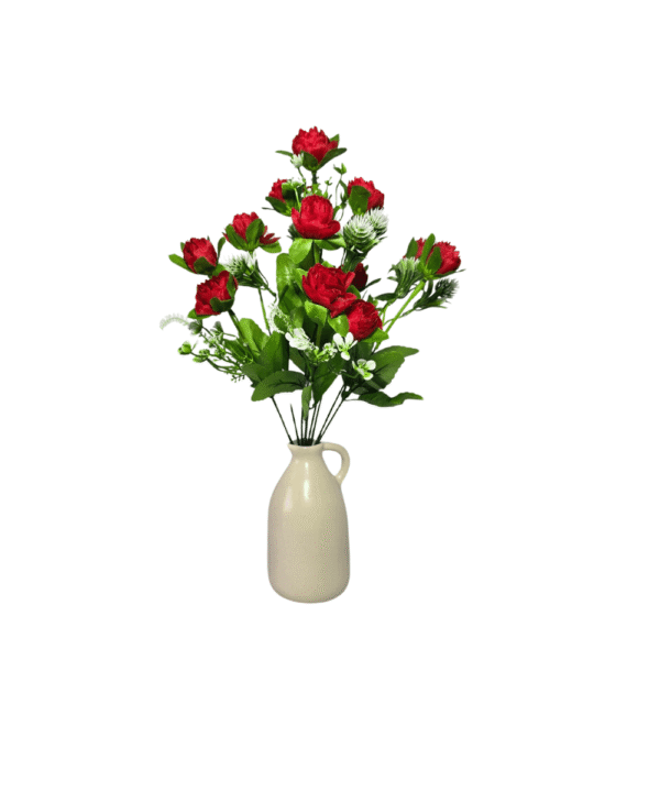 Artificial flowers bunch – bold red roses 70% OFF