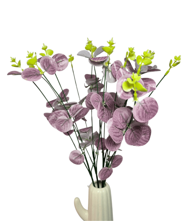 Elegant artificial plants leaf bunch – green & purple