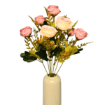 Blush pink artificial flowers bunch – 70% OFF elegant decor piece