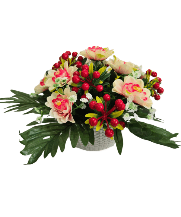 Colorful Artificial Flowers Basket for Home – Fela.in