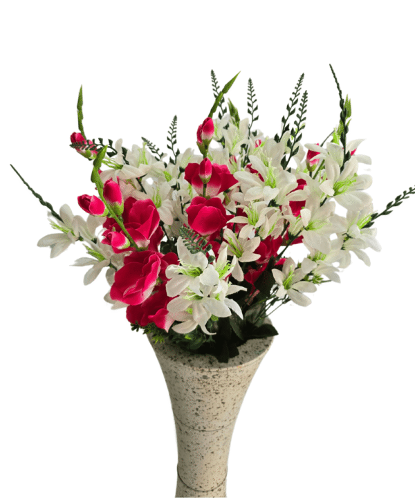 Red & White Lily Gladiolus Artificial Flowers – Fela.in