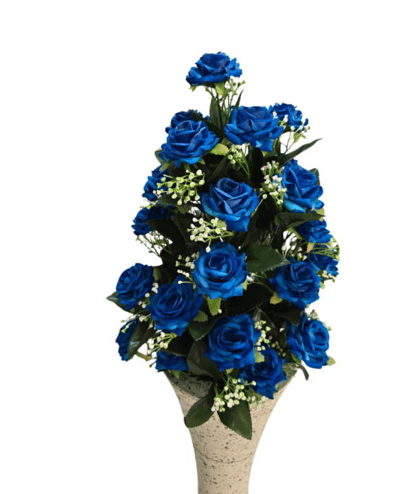 Royal Blue Artificial Flowers Rose Arrangement – Fela.in