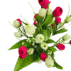 Premium pink and white artificial flowers for home 70% OFF