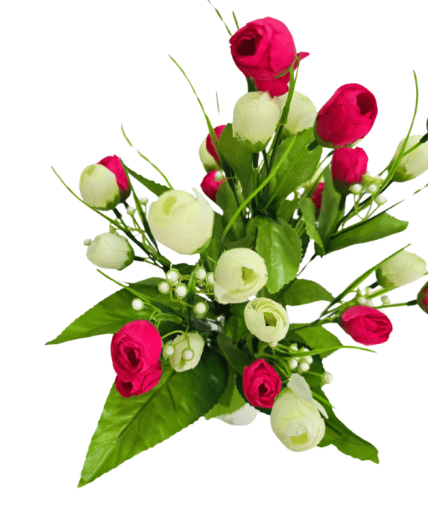 Premium pink and white artificial flowers for home 70% OFF