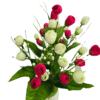 Realistic artificial flowers rosebud bunch for festive decor
